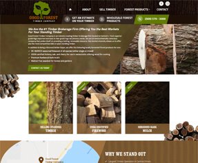 Photo of Walnut Timber Buyers' home page design.