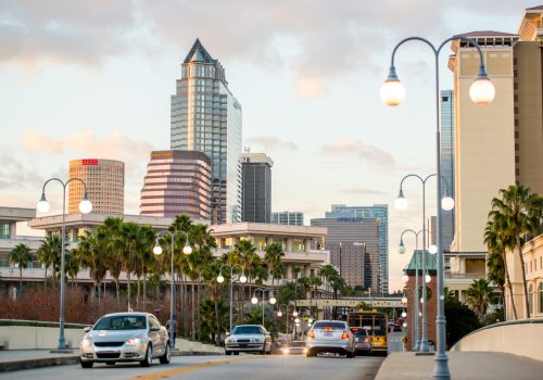 A busy street in Tampa FL, home of the Florida web designer and web development expert, WebDesign309